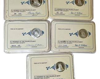Franklin Mint Sterling Collectors Cards