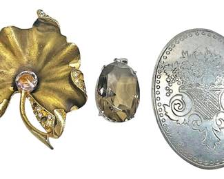 ART Rhinestone Kirk Steiff Pewter