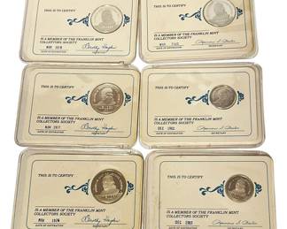 Six 1970s  80s Franklin Mint Collectors