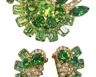 Eisenberg Ice Brooch Earrings