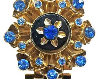 Striking Blue Rhinestone Bracelet