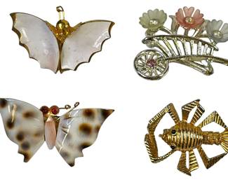 Butterfly, Flower Cart, Etc Pins