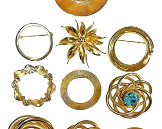 Trifari Gold Tone Brooch More