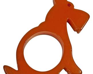 Vintage Bakelite Scottie Napkin Ring