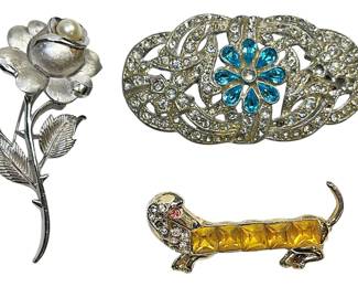 Trifari Rhinestone Brooch More