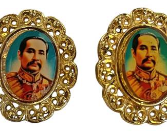 King Rama Siam Photo Brooches