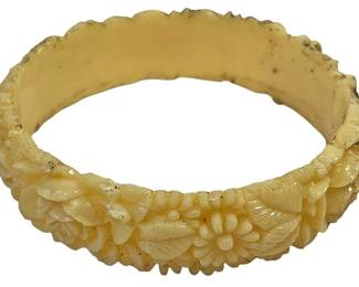 Vintage Carved Floral Bracelet