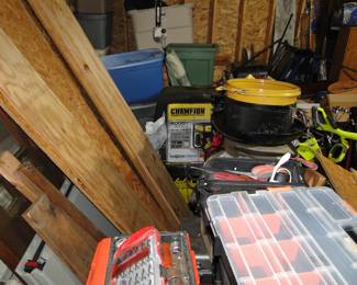 Garage filled with tools and more