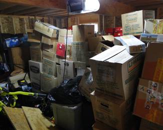 Boxes upon boxes of stuff to go through