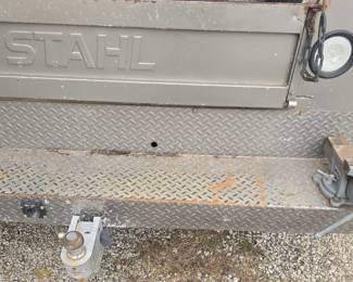 2001 Chevy Silverado 2500 with Utility bed with doors; 6.0 litre; 2WD automatic; 95,641 mileage; 4L80E transmission; Command Pro Compressor (in bed), 3/4 ton; SafeDAir Generator; Roof mount strobe lights (white); Aluminum flip-over bumper vice hitch 2" & 2 5/16" 