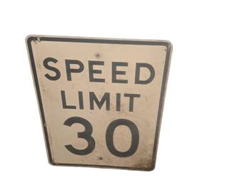 Large speed limit sign