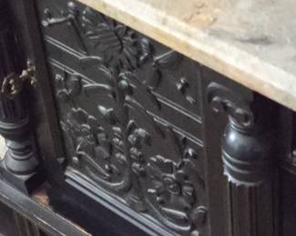 Exquisite 1800s Renaissance Revival Marble topped Wash stand