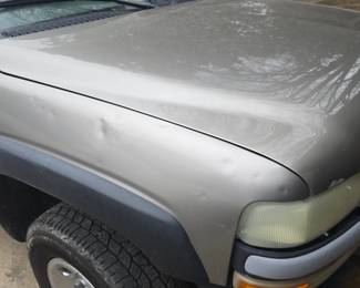 2001 Chevy Silverado 2500 with Utility bed with doors; 6.0 litre; 2WD automatic; 95,641 mileage; 4L80E transmission; Command Pro Compressor (in bed), 3/4 ton; SafeDAir Generator; Roof mount strobe lights (white); Aluminum flip-over bumper vice hitch 2" & 2 5/16" 