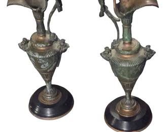 Brass and metal Carafe's