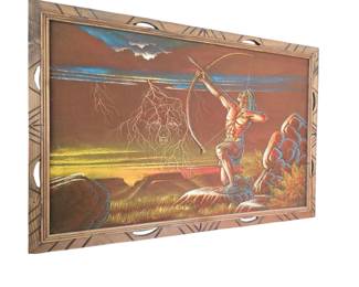 Vintage Native Velvet painting