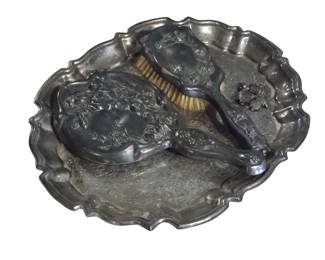 Plated hair brush set