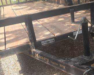 16 ft. Maxey utility trail; brand new electric jack; 7000 lb. max limit; 2 inch ball; 15 inch tires; LED lights; 300 gallon tank