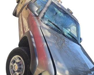 2001 Chevy Silverado 2500 with Utility bed with doors; 6.0 litre; 2WD automatic; 95,641 mileage; 4L80E transmission; Command Pro Compressor (in bed), 3/4 ton; SafeDAir Generator; Roof mount strobe lights (white); Aluminum flip-over bumper vice hitch 2" & 2 5/16" 