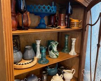 Vintage China Cabinet, Antique Glassware