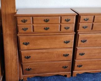 $500 for 2-Maple High Boy Chests with four drawers each - good condition, normal wear and tear.