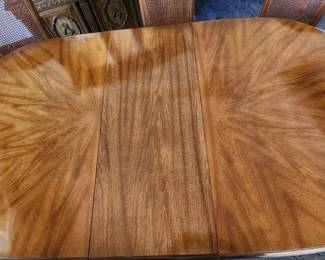 $2,000 - 1960 Vintage Thomasville Dining Table with Extension and 5 Chairs—one scratch only in the extension. The table also comes with pads.