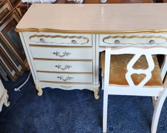 $150 - French Provincial desk with chair.  The chair needs to be recovered.
