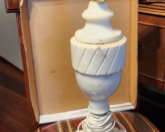$250.00 - 2 Vintage Alabaster Table Lamps in working condition.