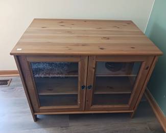 Computer and stereo storage cabinet