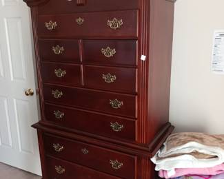 Cherry stained dresser tall boy