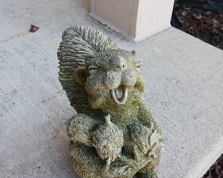 Squirrel garden statue plastic