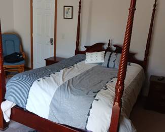 Full size four poster bed $60
