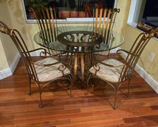 glass top dinette set