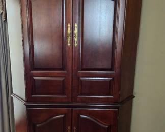 Cherry corner armoire