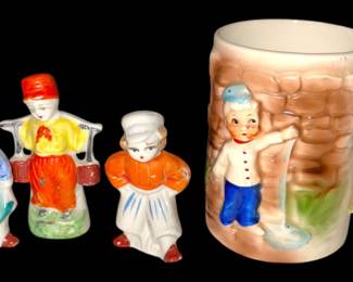 Vintage Dutch Figurines Coffee Mug