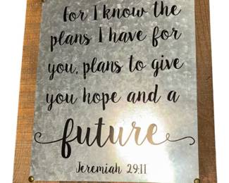 Jeremiah 2911 WoodMetal Wall Decor