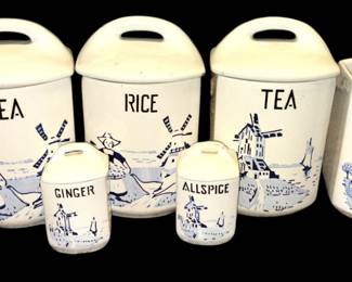 Vintage Czech Spice Canisters