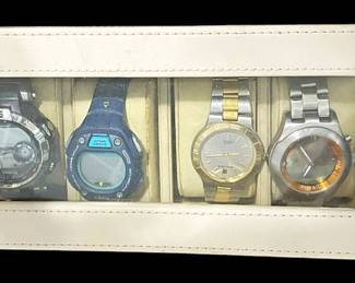 Wristwatches In A Display Case