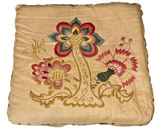 Williamsburg Crewel Embroidered Cushion