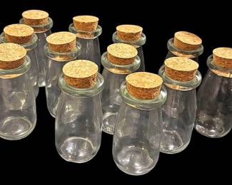 Mini Clear Milk Glass Bottles
