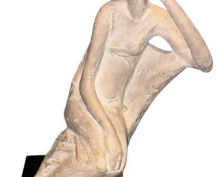 Seated Woman Sculpture By G Peters