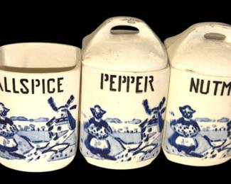 Antique Czechoslovakian Spice Jars
