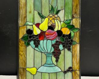 Vintage Stained Glass Fruit Basket