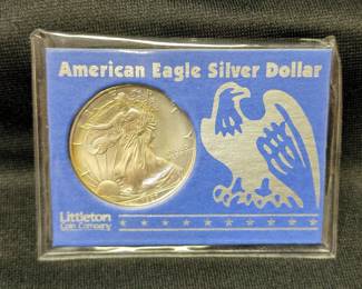 1997 US American Eagle Silver Dollars, Qty 2