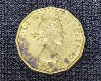 United Kingdom 1971 Queen Elizabeth 2 Pence Coins, Qty 2, 3 Pence Coins, Qty 3, 1840 4 Pence Coin, 6 Pence Coins, Qty 4, And 1992 10 Pence Coin 
