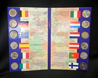 The First Coins Of The European Union Complete 12 Coin Euro Collection Including Certificate Of Authenticity