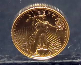 2021 1/10 Oz 999.9 Fine Gold American Eagle Coin