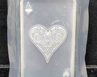 APMEX 10 Troy Ounce .999 Fine Silver Ace Of Hearts Bar 