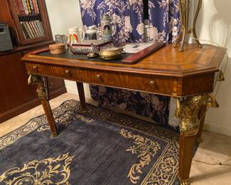 Vintage leather top desk. 