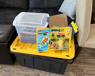 LEGO's This tote is full of Lego sets... 25 different Lego sets are in this tote..