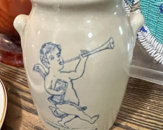 Victorian Hood's Sarsaparilla Cupid Crock 